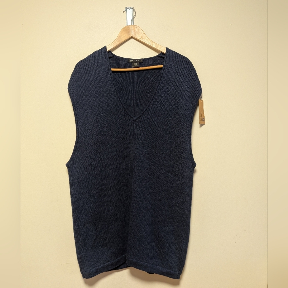 Nike Golf Ribbed Sweater Vest Navy Blue Men’s XL NWT